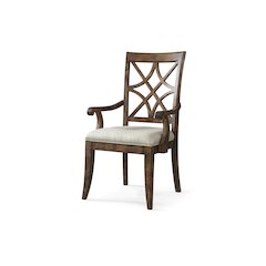 Trisha Yearwood Home Nashville Arm Chair (wood back, Uph seat)