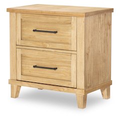Night Stand (2 Drawers, Power on Back, 2 Outlets, 1 USB + 1 USB-C)