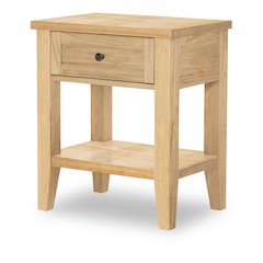 Open Night Stand (1 Drawer, 1 Shelf, Power on Back, 2 Outlets, 1 USB + 1 USB-C)
