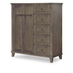 Door/Drawer Chest (2 Doors, 2 ADJ Shelves, 2 Fixed Shelves, 5 Drawers)