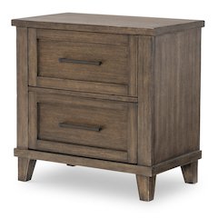 Night Stand (2 Drawers, Power on Back, 2 Outlets, 1 USB + 1 USB-C)