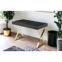 Gold Alexa Desk Black