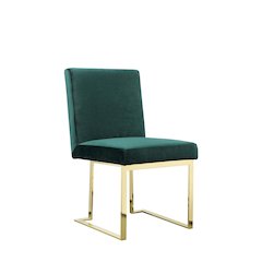 Gold Dexter Side Chair Velvet Green (Set Of 2)