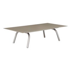 Chelsea Coffee Table Taupe In Aluminum, Glass