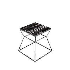 Geo Side Table Metal Frame With Black Marbel Top