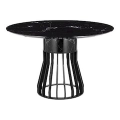 Gina 47" Table Black Faux Marble