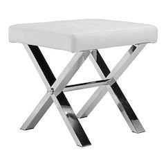 Beverly Stool Faux Leather White