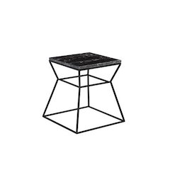 Geo Side Table Black Frame With Black Marbel Top