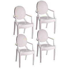 Bentley Arm Dining Chair White - Set Of 4