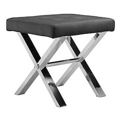 Beverly Stool Faux Leather Black