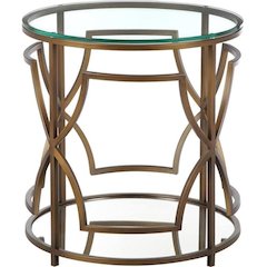 Z-Edward Round Side Table Brass