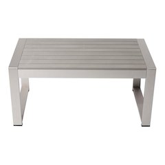 Karen Coffee Table, Grey In Aluminum, Polyresin