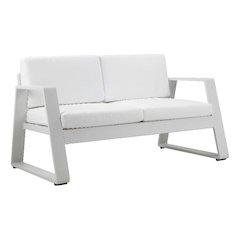 Air Sofa White In Aluminum