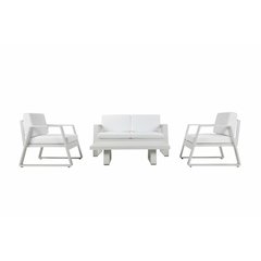 Air 4 Piece Set White In Aluminum