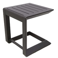 Leaf Side Table, Black In Aluminum