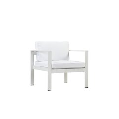 Karen Chair, White In Aluminum, Polyresin