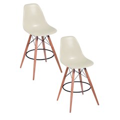Della Bar Stool White (Set Of 2)