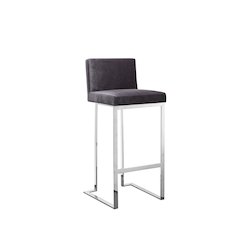 Dexter Bar Stool Velvet Gray