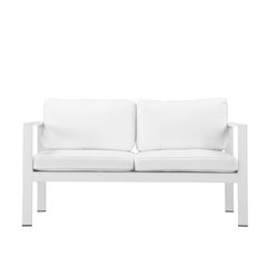 Karen Sofa, White In Aluminum