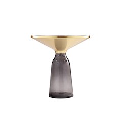 Gbelinda Side Table Gray Glass