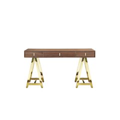 Gold Riley Desk Walnut