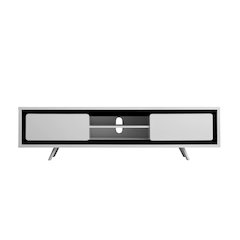 Hal Large Tv Stand White & Black Combo