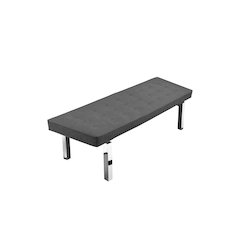 Lina Tufted Bench Charcoal