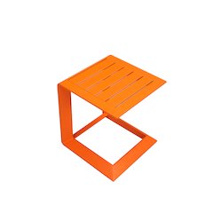 Leaf Sid Table, Orange In Aluminum