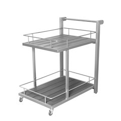Joseph Trolley, Grey In Aluminum, Polyresin