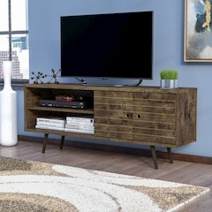 Hal Short Tv Stand White & Black Combo