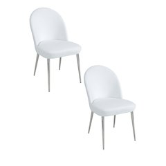 Vera Chair Faux Leather White- Set Of 2