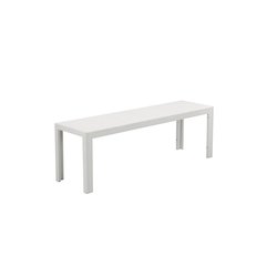 Breeze Bench White In Aluminum, Polyresin