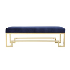 Z-Gold Laurence Bench Velvet Navy