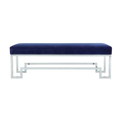 Z-Silver Laurence Bench Velvet Navy
