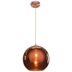 LED Pendant in Brushed Copper Color