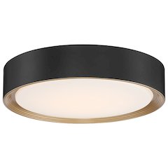 3CCT LED Flush Mount in Matte Black Color