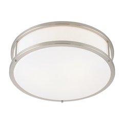 LED Flush Mount in Brushed Steel Color