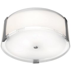LED Flush Mount in Brushed Steel Color