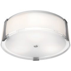 LED Flush Mount in Brushed Steel Color