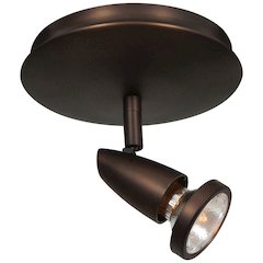 1 Light Adjustable LED Flush Mount in Bronze Color