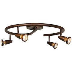 4 Light Adjustable LED Track in Bronze Color