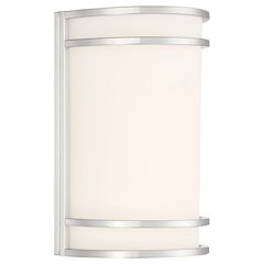 LED Wall Sconce in Brushed Steel Color