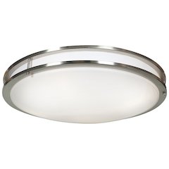 LED Flush Mount in Brushed Steel Color