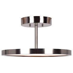 LED Semi-Flush in Brushed Steel Color