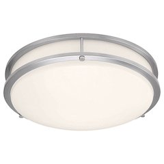 LED Flush Mount in Brushed Steel Color