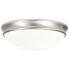 LED Flush Mount in Brushed Steel Color