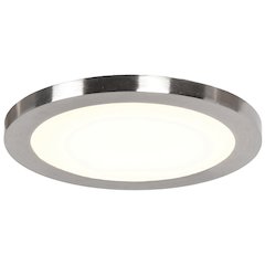 LED Flush Mount in Brushed Steel Color
