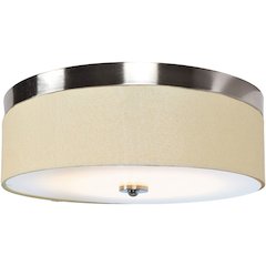 LED Flush Mount in Brushed Steel Color