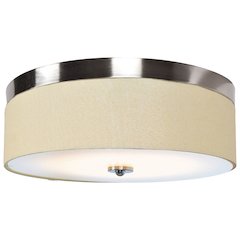 LED Flush Mount in Brushed Steel Color