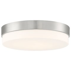 LED Flush Mount in Brushed Steel Color